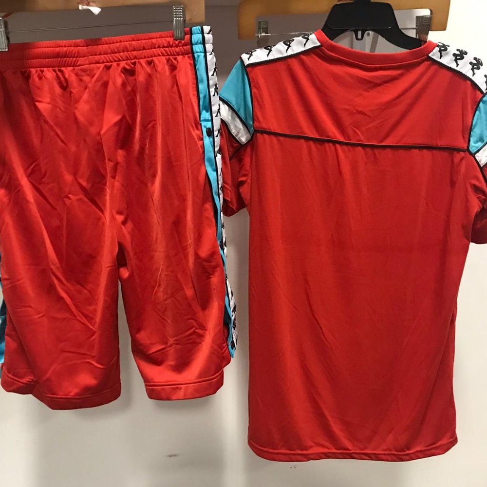 NWT KAPPA 2pc set Shorts & T-Shirt tee LARGE - Picture 2 of 3